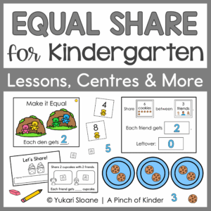 Kindergarten Equal Share Lessons & Centres | Ontario 2026 Aligned Cover