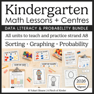 Kindergarten Math Data Literacy & Probability Bundle | Ontario 2026 Aligned Cover