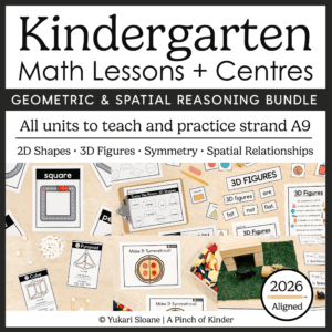 Kindergarten Math Geometric & Spatial Reasoning Bundle | Ontario 2026 Aligned Cover
