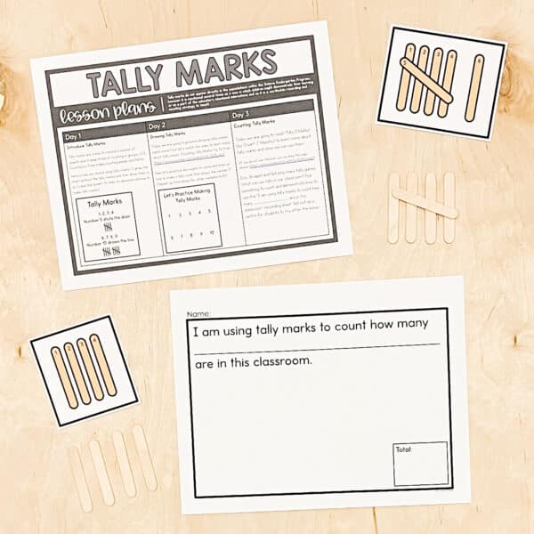 Kindergarten Tally Marks Lessons & Centres 2 Kindergarten Tally Marks Lessons & Centres 2
