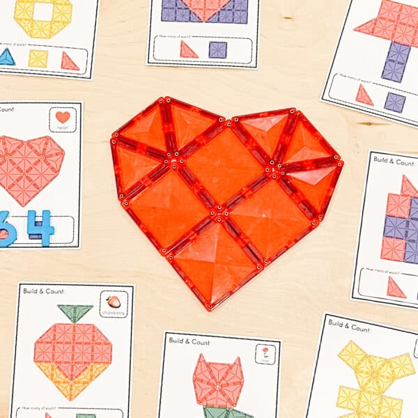 Magnetic Tiles Build & Count Valentine's Day Magnetic Tiles Build & Count Valentine's Day