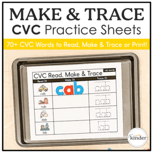 Make & Trace CVC Practice Sheets Cover