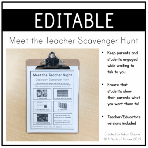 Meet the Teacher Scavenger Hunt cover