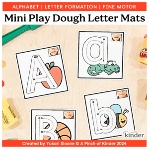 Mini Play Dough Letter Mats Cover