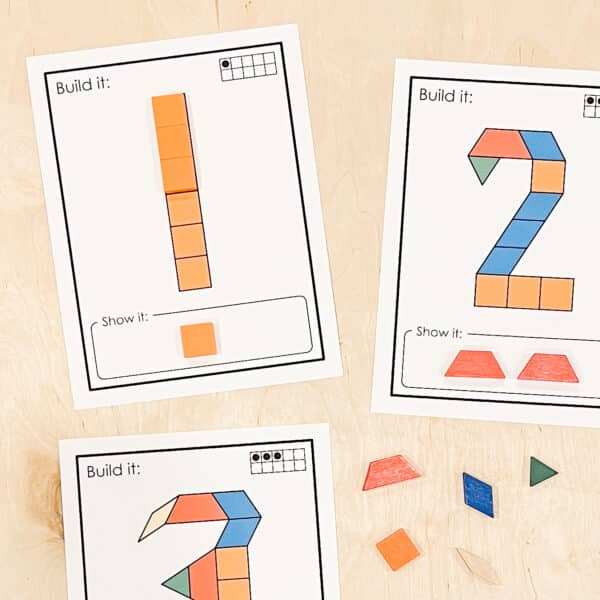 Number Block It! | Pattern Block Building Mats 1 Number Block It! | Pattern Block Building Mats 1
