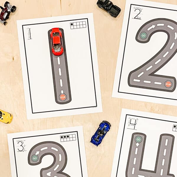 Number Roads Math Centre Number formation road mats