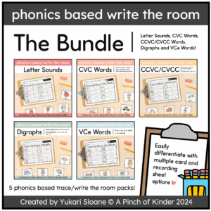 Phonics Based Write the Room Bundle Cover