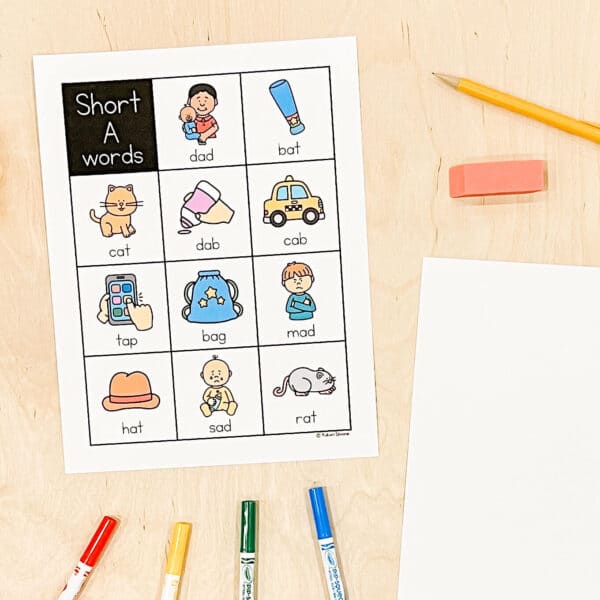 Phonics Word Chart - Short A Phonics Word Chart - Short A