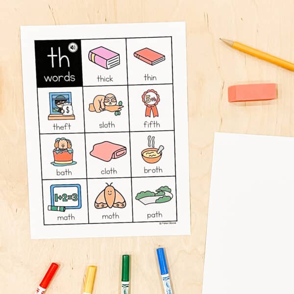 Phonics Word Chart TH Decodable Phonics Word Chart TH Decodable