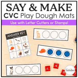 Say & Make CVC Play Dough Mats Cover