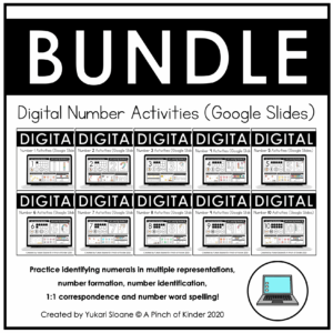 Digital Number Activities for Kindergarten | Numbers 1-10 Google Slides™ Bundle Cover