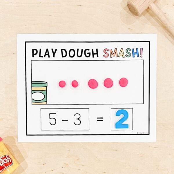 Subtraction Play Dough Smash Subtraction Play Dough Smash