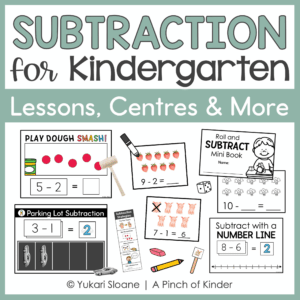 Subtraction for Kindergarten Cover