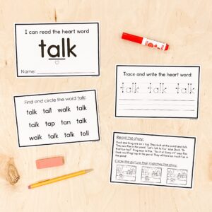 heart word mini books set 4
