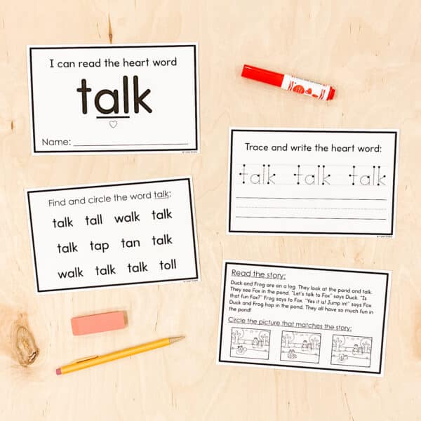 heart word mini books set 4 heart word mini books set 4