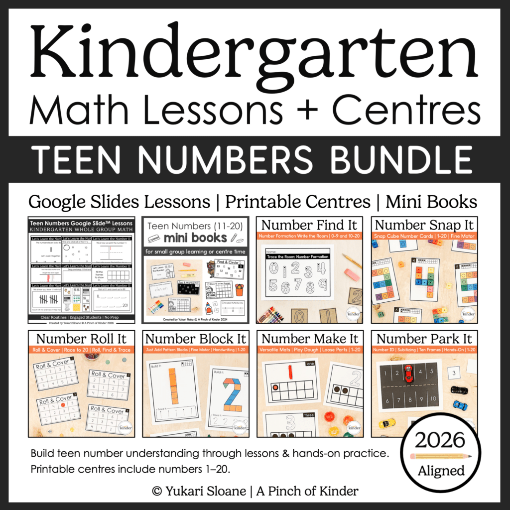 Kindergarten Teen Numbers Bundle Cover