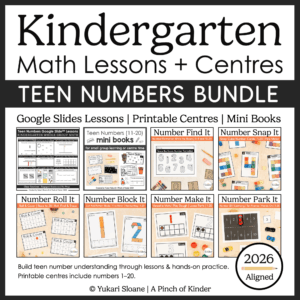 Kindergarten Teen Numbers Bundle Cover